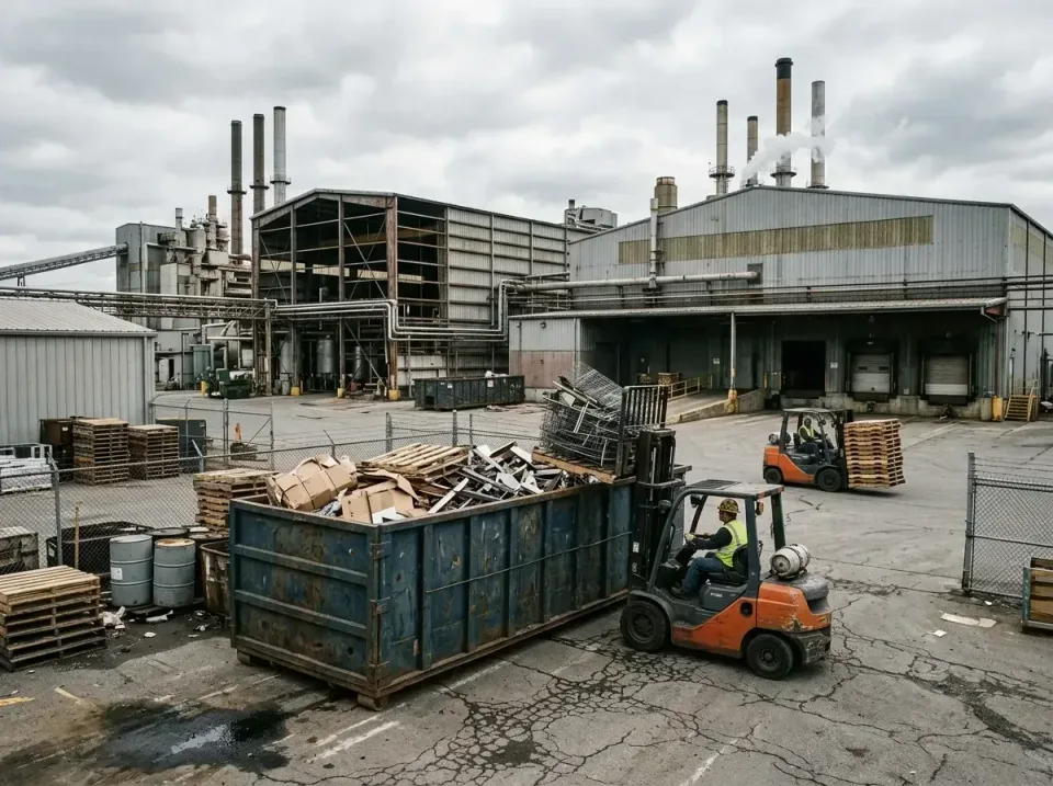 industrial-factory-scrap-conta-003 — frequently asked questions, Cheap Roll-off Dumpster Rentals in Grain Valley, MO